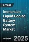 Immersion Liquid Cooled Battery System Market by Application (Data Center, Electric Vehicle, Energy Storage System), Chemistry (Lithium Iron Phosphate, Lithium Titanate, Nickel Manganese Cobalt), Module Type, Fluid Type, Voltage - Global Forecast 2025-2030- Product Image