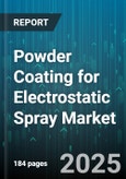Powder Coating for Electrostatic Spray Market by End Use Industry (Architectural, Automotive, Consumer Goods), Finish (Gloss, Hammer Tone, Matte), Resin Type, Equipment, Application Method, Cure Type, Technology, Particle Size, Channel, Packaging - Global Forecast 2025-2030- Product Image