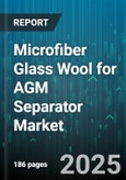 Microfiber Glass Wool for AGM Separator Market by End Use (Automotive Vehicles, Consumer Electronics, Industrial Machinery), Product Type (Needle Punched, Spunbond, Thermobonded), Thickness, Fiber Diameter, Binder Type, Distribution Channel - Global Forecast 2025-2030- Product Image