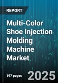 Multi-Color Shoe Injection Molding Machine Market by Machine Type (Electric, Hybrid, Hydraulic), Clamp Force Range (500 to 1000 Ton, Above 1000 Ton, Below 500 Ton), Color Count, Application, Material Type, Automation Level - Global Forecast 2025-2030- Product Image