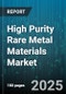 High Purity Rare Metal Materials Market by Product Type (Niobium, Platinum Group Metals, Tantalum), Application (Aerospace, Automotive Catalysis, Chemical Processing), Purity Grade, Product Form, End Use Industry, Distribution Channel - Global Forecast 2025-2030 - Product Image