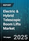 Electric & Hybrid Telescopic Boom Lifts Market by Power Source (Electric, Hybrid), End User (Construction, Maintenance Inspection, Mining), Platform Height Range, Outreach Range, Distribution Channel, Mobility Type - Global Forecast 2025-2030 - Product Image