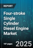 Four-stroke Single Cylinder Diesel Engine Market by Power Output (5 to 10 kW, Greater Than 10 kW, Less Than 5 kW), Application (Agriculture, Construction, Marine), Cooling Method, Injection Type, Emission Standard - Global Forecast 2025-2030- Product Image