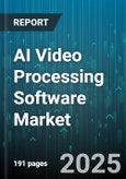 AI Video Processing Software Market by Application (Automotive, Education, Healthcare), Software Type (Live Streaming Encoding, Post-production Editing, Real-time Video Analytics), Deployment, End User, Pricing Model - Global Forecast 2025-2030- Product Image