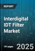 Interdigital IDT Filter Market by Application (Automotive, Consumer Electronics, IoT Devices), Technology (Film Bulk Acoustic Resonator, Solidly Coupled Filter, Surface Acoustic Wave), End Use Industry, Frequency, Distribution Channel - Global Forecast 2025-2030- Product Image