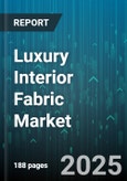 Luxury Interior Fabric Market by Product Type (Bedding, Curtains And Draperies, Upholstery), Material (Cotton, Leather, Silk), Application, End User, Distribution Channel - Global Forecast 2025-2030- Product Image