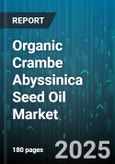 Organic Crambe Abyssinica Seed Oil Market by Application (Biofuel, Food And Beverages, Lubricants), End Use (Cosmetics, Industrial Manufacturing, Nutraceuticals), Product Type, Sales Channel - Global Forecast 2025-2030- Product Image