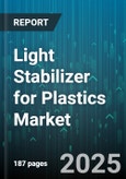 Light Stabilizer for Plastics Market by Product Type (Benzophenones, Benzotriazoles, Hindered Amine Light Stabilizers), Polymer Type (Polycarbonate, Polyester, Polyolefins), Application, End Use, Sales Channel - Global Forecast 2025-2030- Product Image