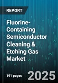 Fluorine-Containing Semiconductor Cleaning & Etching Gas Market by Gas Type (Carbon Tetrafluoride, Fluorine, Hydrogen Fluoride), Application (Chamber Cleaning, Dielectric Etching, Metal Etching), End-Use, Purity Level, Sales Channel - Global Forecast 2025-2030- Product Image