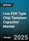 Low ESR Type Chip Tantalum Capacitor Market by End-User (Aerospace & Defense, Automotive, Consumer Electronics), Capacitance (10µF To 100µF, Greater Than 100µF, Less Than 10µF), Voltage Rating, Mounting Type, Packaging Type - Global Forecast 2025-2030- Product Image