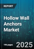 Hollow Wall Anchors Market by Type (Drop-In Anchors, Threaded Anchors, Toggle Bolts), Material (Nylon, Stainless Steel, Zinc Alloy), End Use, Distribution Channel, Installation Method - Global Forecast 2025-2030- Product Image