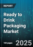 Ready to Drink Packaging Market by Packaging Material (Aluminum, Glass, Paperboard), Packaging Format (Bottles, Cans, Cartons), Product Type, Pack Size, Distribution Channel - Global Forecast 2025-2030- Product Image