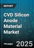 CVD Silicon Anode Material Market by Application, Anode Type, Manufacturing Process, Material Grade, Product Form, Coating Type, Particle Size, Sales Channel - Global Forecast 2025-2030- Product Image