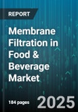 Membrane Filtration in Food & Beverage Market by Membrane Type (Microfiltration, Nanofiltration, Reverse Osmosis), End-Use Application (Beverage Clarification, Brewery, Dairy Processing), Module Configuration, Membrane Material, Filtration Mode - Global Forecast 2025-2030- Product Image