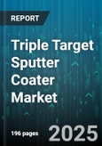 Triple Target Sputter Coater Market by End Use Industry (Aerospace And Defense, Automotive, Electronics), Coating Material (Ceramics, Metals, Polymers), Substrate Type, System Configuration, Power Source, Target Configuration, Distribution Channel - Global Forecast 2025-2030- Product Image