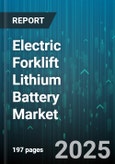 Electric Forklift Lithium Battery Market by Battery Chemistry, End Use Industry, Battery Voltage, Battery Capacity, Forklift Type, Charging Method, Distribution Channel - Global Forecast 2025-2030- Product Image