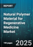 Natural Polymer Material for Regenerative Medicine Market by Application (Cardiovascular, Drug Delivery, Ophthalmic), Material Type (Alginate, Cellulose, Chitosan), End User, Form Factor, Technology, Source - Global Forecast 2025-2030- Product Image
