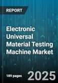 Electronic Universal Material Testing Machine Market by Application (Composites, Metals, Polymers), End User (Academic Institutions, Aerospace, Automotive), Load Capacity, Driving Mechanism, Automation Level - Global Forecast 2025-2030- Product Image