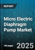 Micro Electric Diaphragm Pump Market by End User Industry (Automotive, Chemical Processing, Food & Beverage), Pump Type (Flexing Diaphragm, Piston Diaphragm), Flow Rate Range, Actuation Method, Material Composition, Operating Pressure - Global Forecast 2025-2030- Product Image