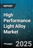 High Performance Light Alloy Market by Alloy Type (Aluminum Alloy, Magnesium Alloy, Titanium Alloy), Application (Engine Components, Fasteners, Landing Gear), Distribution Channel, Product Form, Manufacturing Process, End Use Industry - Global Forecast 2025-2030- Product Image