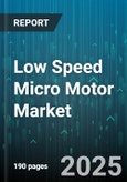 Low Speed Micro Motor Market by End Use Industry (Aerospace & Defense, Automotive, Consumer Electronics), Frame Size (10-20mm, 20-30mm, <10mm), Power Rating, Speed Range, Mounting Type, Distribution Channel - Global Forecast 2025-2030- Product Image