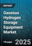 Gaseous Hydrogen Storage Equipment Market by Vessel Type (Composite Vessel, Metal Vessel), End Use (Industrial, Power Generation, Transportation), Pressure Level, Material, Capacity - Global Forecast 2025-2030- Product Image