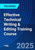 Effective Technical Writing & Editing Training Course (ONLINE EVENT: September 30, 2025)- Product Image