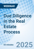 Due Diligence in the Real Estate Process - Webinar (Recorded)- Product Image