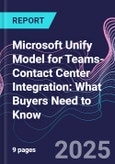 Microsoft Unify Model for Teams-Contact Center Integration: What Buyers Need to Know- Product Image