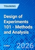 Design of Experiments 101 - Methods and Analysis (ONLINE EVENT: January 29-30, 2026)- Product Image