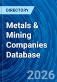 Metals & Mining Companies Database- Product Image
