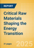 Critical Raw Materials Shaping the Energy Transition - 2025- Product Image