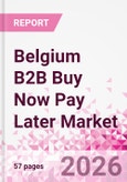 Belgium B2B Buy Now Pay Later Business and Investment Opportunities Databook - 45+ KPIs on B2B BNPL Market Size, End-Use Sectors, Retail Product Categories, Sales Channels, Company Size - Q2 2026 Update- Product Image