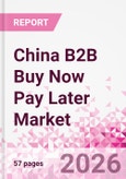 China B2B Buy Now Pay Later Business and Investment Opportunities Databook - 45+ KPIs on B2B BNPL Market Size, End-Use Sectors, Retail Product Categories, Sales Channels, Company Size - Q2 2026 Update- Product Image