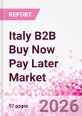 Italy B2B Buy Now Pay Later Business and Investment Opportunities Databook - 45+ KPIs on B2B BNPL Market Size, End-Use Sectors, Retail Product Categories, Sales Channels, Company Size, Market Share - Q2 2026 Update- Product Image