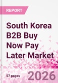South Korea B2B Buy Now Pay Later Business and Investment Opportunities Databook - 45+ KPIs on B2B BNPL Market Size, End-Use Sectors, Retail Product Categories, Sales Channels, Company Size - Q2 2026 Update- Product Image