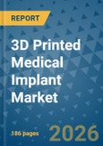 3D Printed Medical Implant Market Insights, Competitive Landscape, and Market Forecast - 2033- Product Image