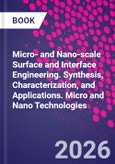 Micro- and Nano-scale Surface and Interface Engineering. Synthesis, Characterization, and Applications. Micro and Nano Technologies- Product Image