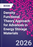 Density Functional Theory Approach for Advances in Energy Storage Materials- Product Image