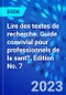 Lire des textes de recherche. Guide convivial pour professionnels de la sant?. Edition No. 7 - Product Thumbnail Image