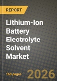 Lithium-Ion Battery Electrolyte Solvent Market Outlook 2026-2034: Market Share, and Growth Analysis by Solvent Type, Application- Product Image