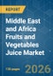 Middle East and Africa Fruits and Vegetables Juice - Market Share Analysis, Industry Trends & Statistics, Growth Forecasts (2026-2031) - Product Image