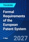 Formal Requirements of the European Patent System (December 13-14, 2027) - Product Thumbnail Image