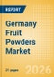 Germany Fruit Powders (Soft drinks) Market Size, Growth and Forecast Analytics, 2024-2029 - Product Thumbnail Image