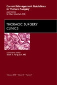 Current Management Guidelines in Thoracic Surgery, An Issue of Thoracic Surgery Clinics. The Clinics: Surgery Volume 22-1- Product Image