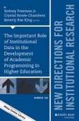 The Important Role of Institutional Data in the Development of Academic Programming in Higher Education. New Directions for Institutional Research, Number 168. Edition No. 1. J-B IR Single Issue Institutional Research- Product Image
