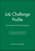 Job Challenge Profile. Learning from Work Experience. Revised. J-B CCL (Center for Creative Leadership)- Product Image