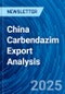 China Carbendazim Export Analysis - Product Image