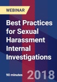 Best Practices for Sexual Harassment Internal Investigations - Webinar (Recorded)- Product Image