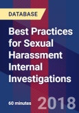 Best Practices for Sexual Harassment Internal Investigations - Webinar (Recorded)- Product Image